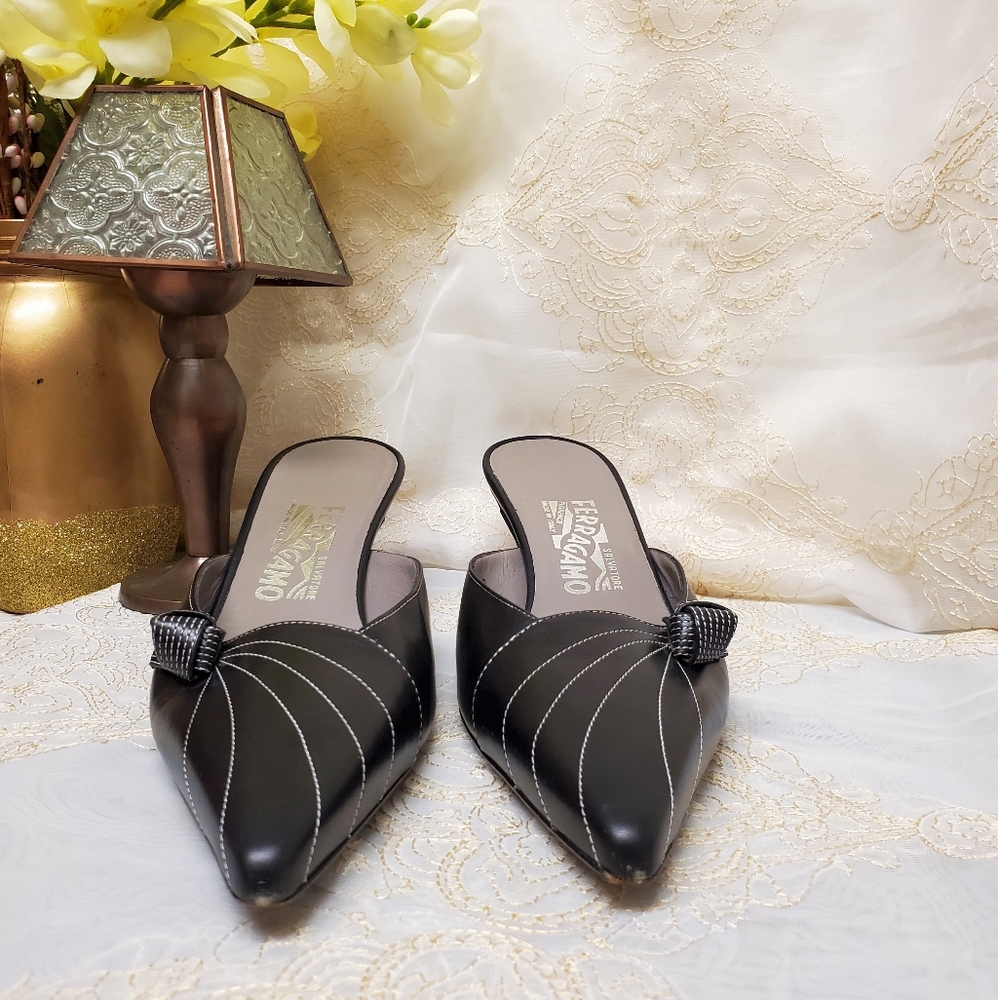 ferragamo kitten heels